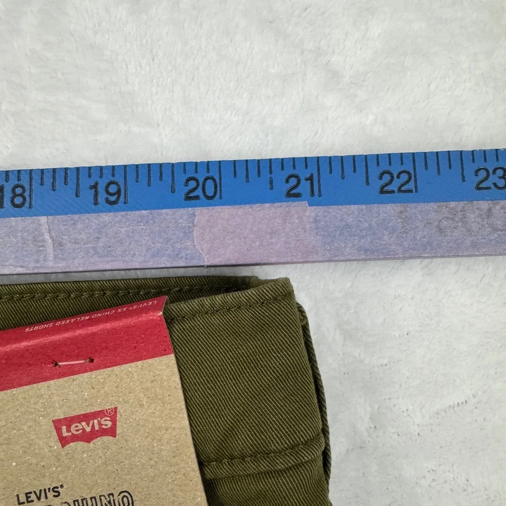 Levis XX Chino Relaxed Shorts Mens 42 Olive Green Stretch Twill 8 Inseam NEW NWT